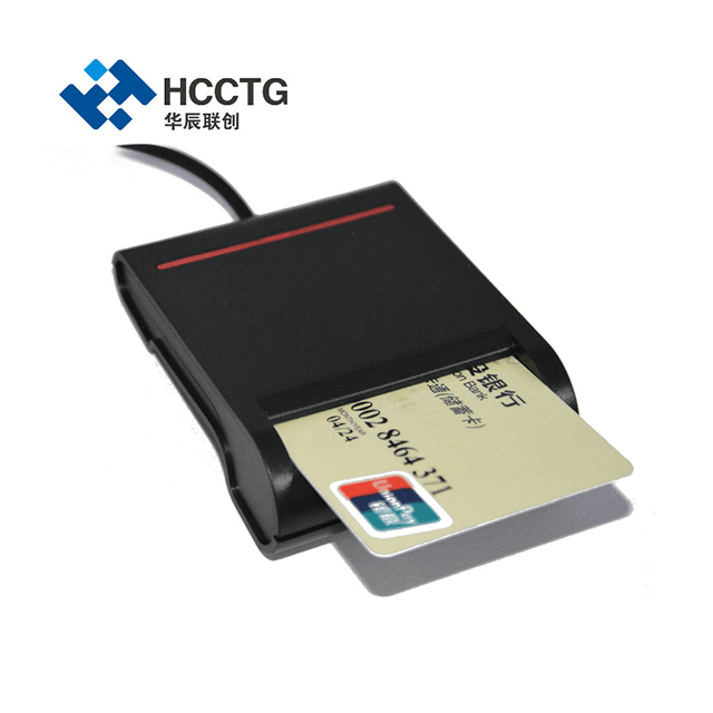 HCCTG Lecteur de carte à puce à contact EMV L1 USB ISO7816 DCR30