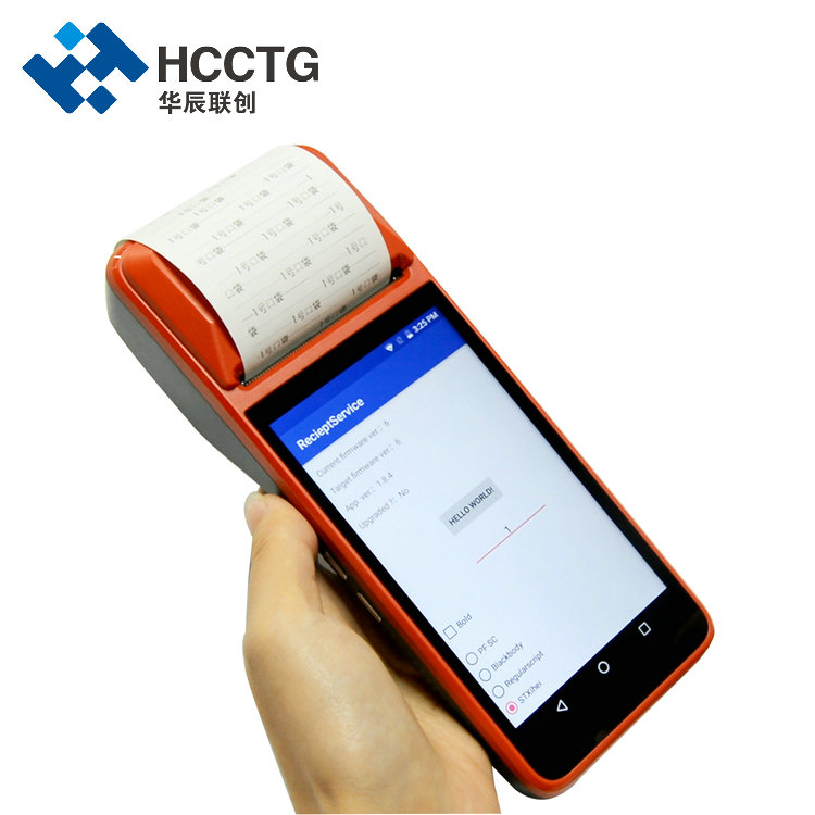 HCCTG Puissant terminal de point de vente GPS 4G Android 7.1 avec imprimante thermique R330 de 58 mm