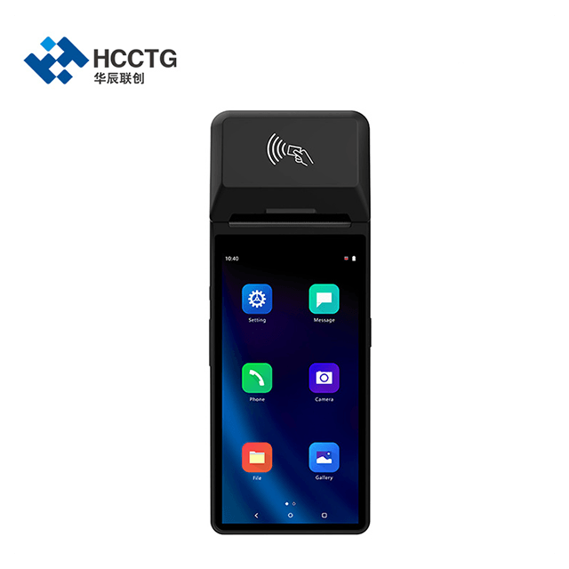 HCCTG Machine de point de vente portable Android 10.0 GMS 6 pouces NFC avec imprimante thermique 58 mm Z300