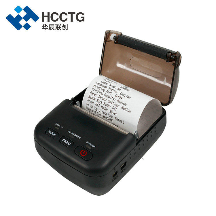 HCCTG Imprimante thermique de reçus mobiles Windows Android USB/RS232/Bluetooth 58 mm HCC-T12