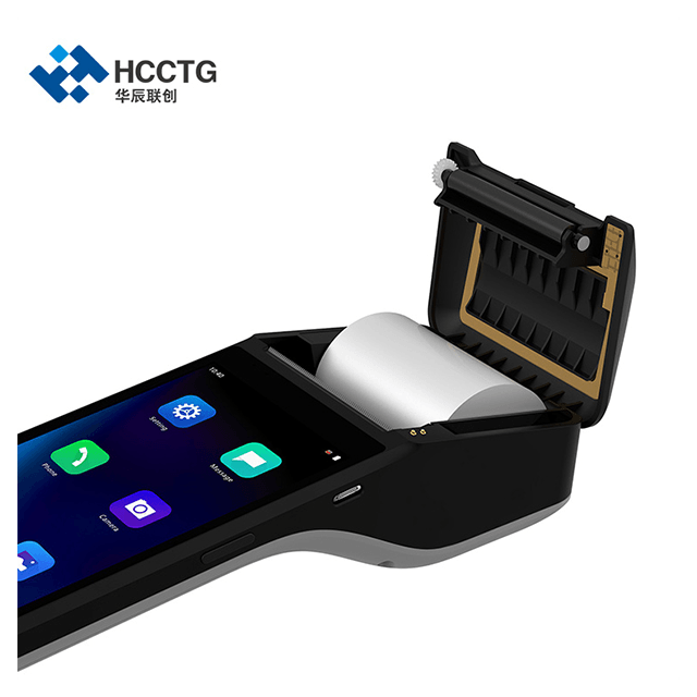 HCCTG Machine de point de vente portable Android 10.0 GMS 6 pouces NFC avec imprimante thermique 58 mm Z300