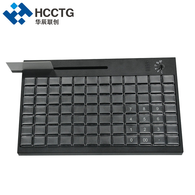 Clavier Programmable USB 84 touches POS avec lecteur de bande magnétique KB84