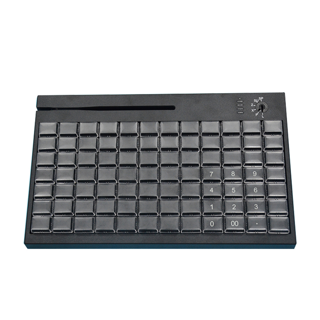 HCCTG Clavier programmable USB 84 touches avec lecteur de bande magnétique KB84