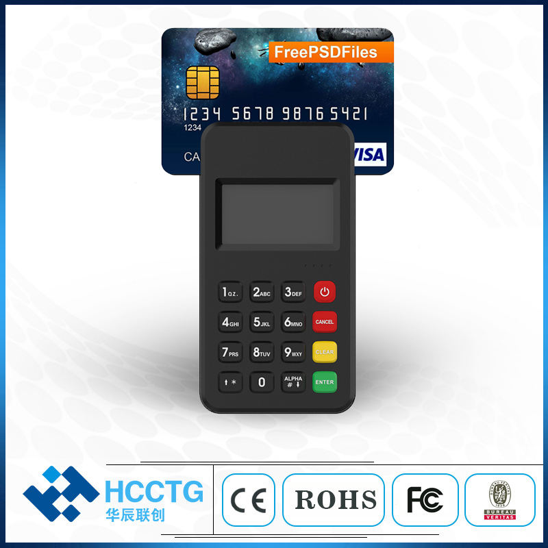 HCCTG Terminal de paiement mobile Bluetooth EMV PCI 3 en 1 MPOS M6 PLUS