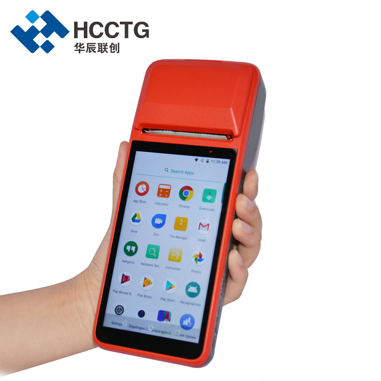 HCCTG Puissant terminal de point de vente GPS 4G Android 7.1 avec imprimante thermique R330 de 58 mm