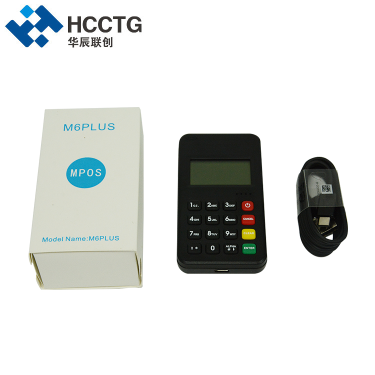 HCCTG Lecteur de paiement par carte Bluetooth 3 en 1 Mobile POS M6 PLUS