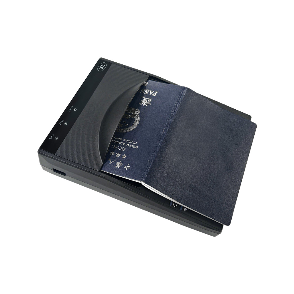 Lecteur de passeport électronique d'une demi-page RFID ID QR OCR MRZ Scanner AIR60U