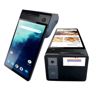 Terminal de point de vente portable NFC, Android 14, double écran 8 + 2.66 pouces, avec imprimante de billets 58mm, lecteur de carte sans contact, paiement Z150