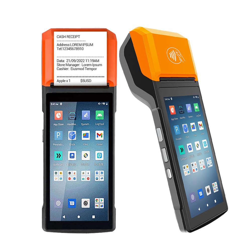 HCCTG NFC GPS 4G Android 14 Terminal mobile intelligent avec imprimante 58 mm R330 Plus