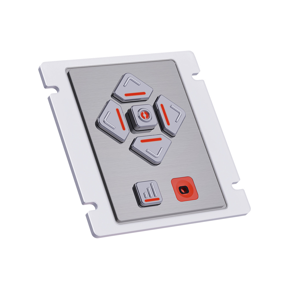 Clavier de Navigation Audio Braille rétroéclairé Programmable à 6 touches ADA DDA pour kiosques de point de vente AKB10