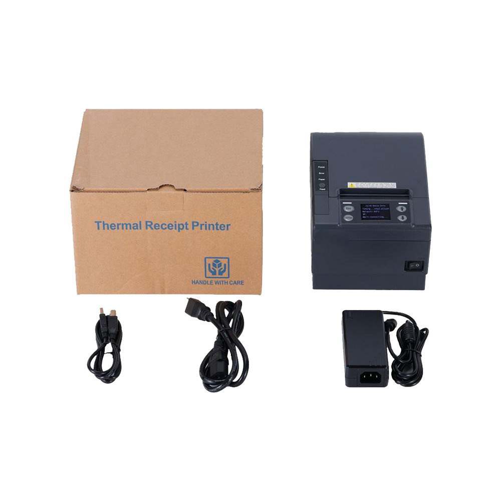 Imprimante cloud de reçus thermiques USB/ LAN/ Bluetooth/ WIFI 3 pouces avec serveur DHCP HCC-POS830