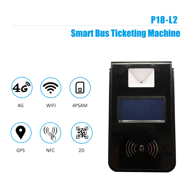HCCTG Système Linux 4.9 GPS Unionpay EMV Validateur de bus intelligent 4,3 pouces P18-L2