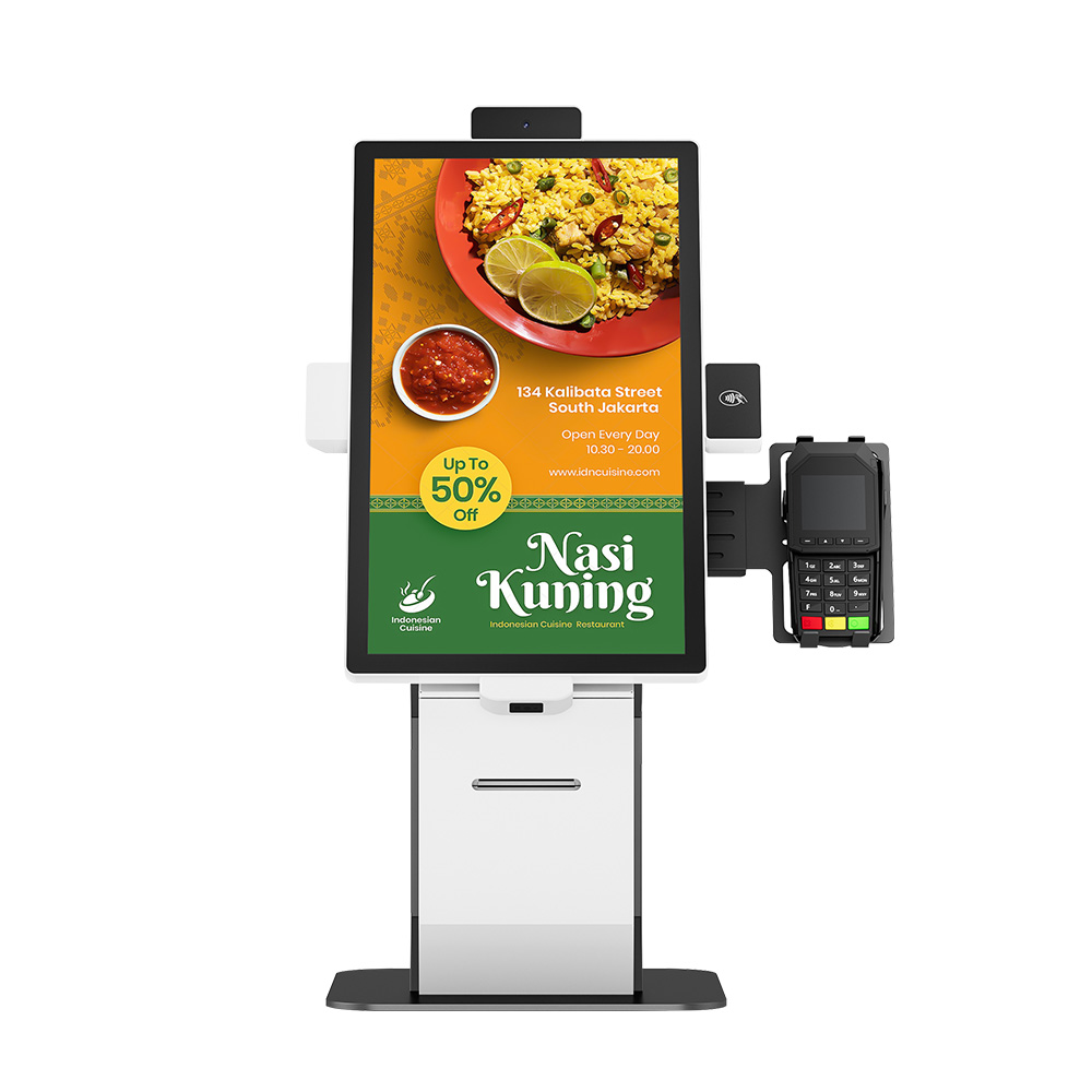 Paiement de commande en libre-service Kiosque innovant à écran tactile tout-en-un en libre-service de 15,6 pouces HSK-SA15 (HSK-SW15)