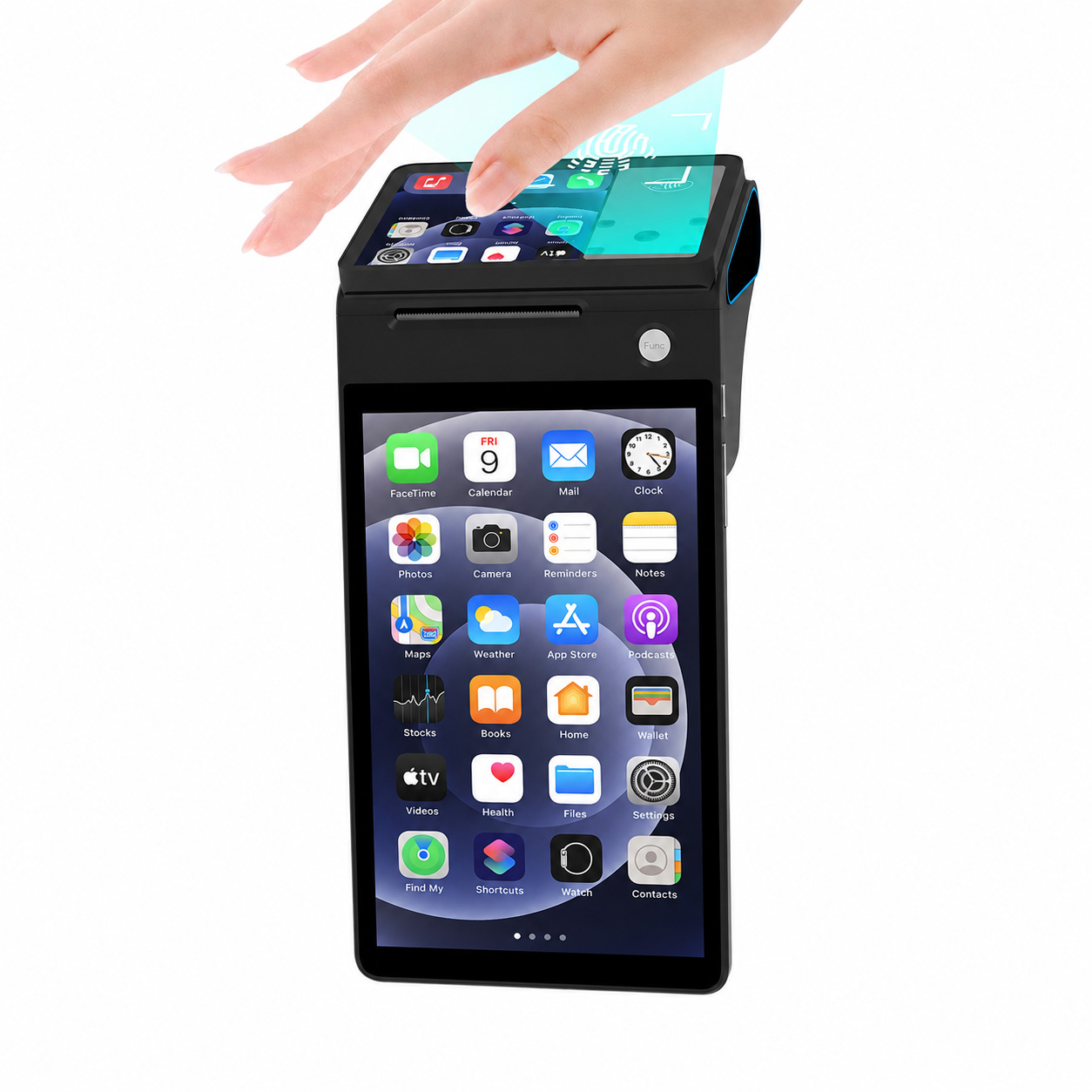 Terminal de point de vente portatif de reconnaissance de veine de paume, Android 14, haute sécurité, avec imprimante thermique 4G WiFi BT5.0 Z150P