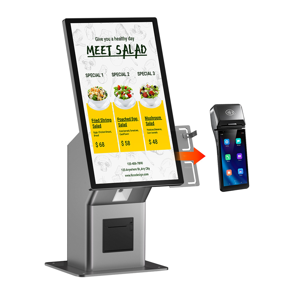 Machine de kiosque de commande automatique d'affichage à cristaux liquides de contact de 21,5 pouces pour le centre commercial HSK-KA21 (HSK-KW21)